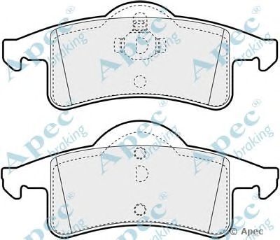 APEC BRAKING pad1154 -  Комплект тормозных колодок, дисковый тормоз